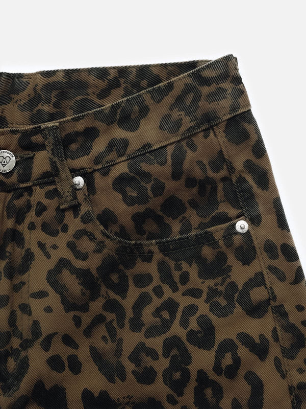 BIZA™ Unisex Leopard Print Jeans!