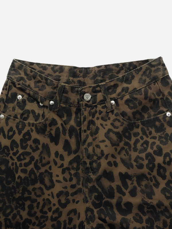 BIZA™ Unisex Leopard Print Jeans!