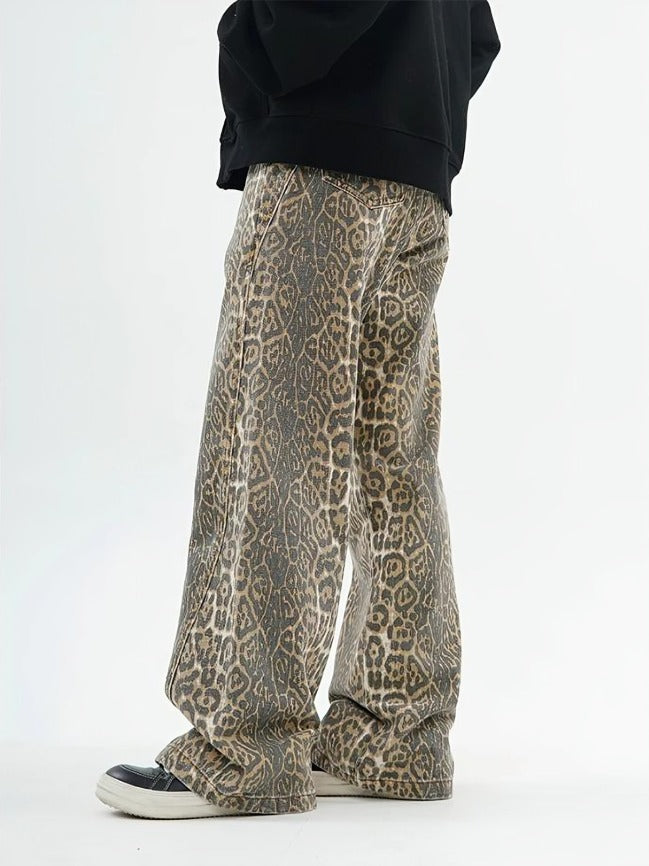 BIZA™ Unisex Leopard Print Jeans