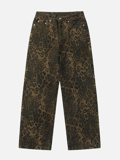 BIZA™ Unisex Leopard Print Jeans